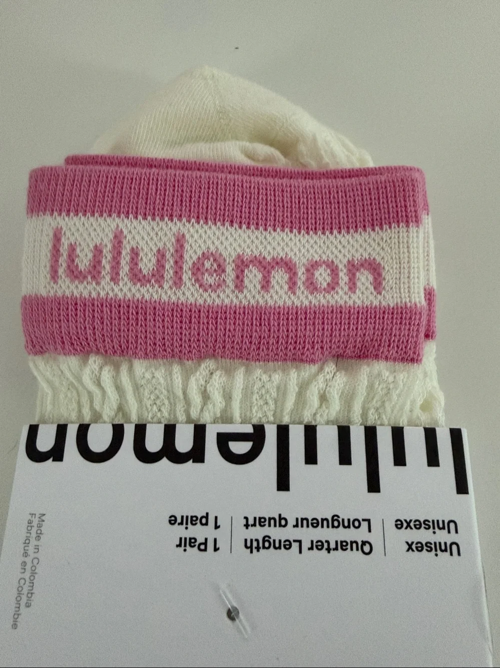 Lululemon - Cable Knit Socks - Quarter Length - Size XL - NWT